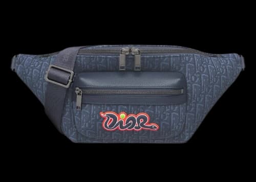 Dior x KAWS Rider 2.0 Belt Bag Navy Blue Dior Oblique Jacquard and Navy Blue Grained Calfskin