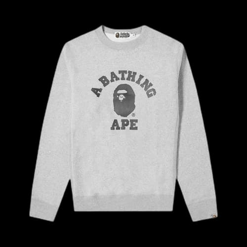 BAPE College Crewneck 'Grey'