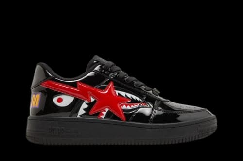 Bapesta Low M1 'Shark Face - Black Red'