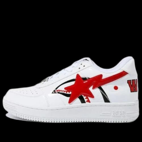 A Bathing Ape Bape Sta Low Sneakers 'Red White'