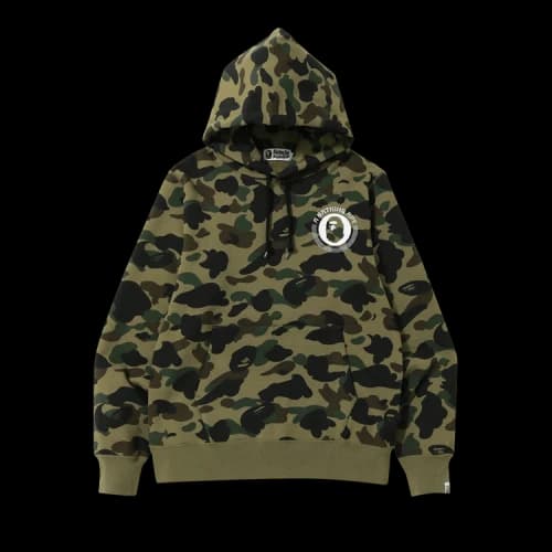BAPE 1st Camo Kanji Pullover Hoodie 'Green'