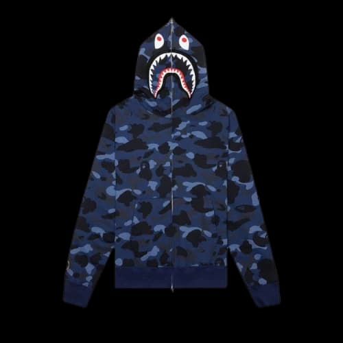 BAPE Camo Shark Full Zip Hoodie 'Navy'