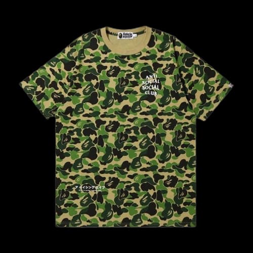 BAPE x Anti Social Social Club ABC Camo Tee 'Green'