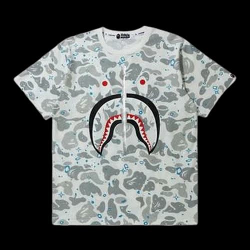 BAPE Space Camo Shark Tee 'White'