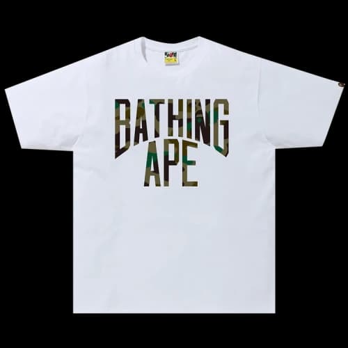 BAPE 1st Camo Nyc Logo Tee 'White/Green'