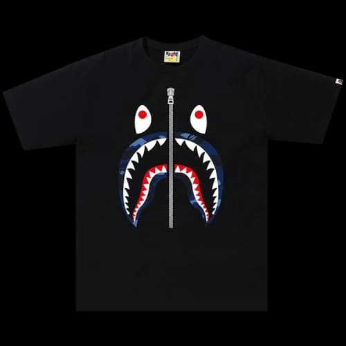 BAPE Color Camo Shark Tee 'Black/Navy'