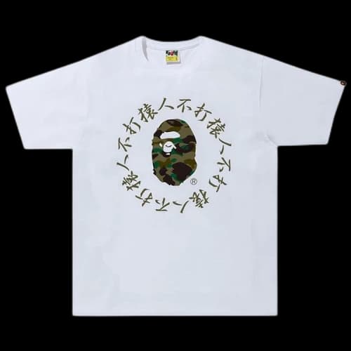 BAPE 1st Camo Kanji Logo Tee 'White'
