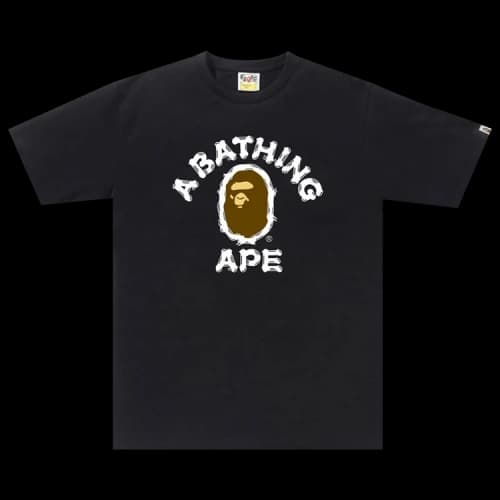 BAPE Brush College Tee 'Black'
