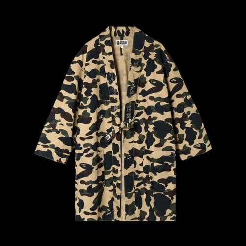 BAPE 1st Camo Kimono Shirt 'Yellow'