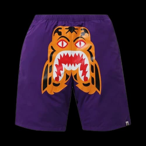 BAPE Tiger Beach Shorts 'Purple'
