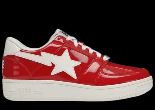 A Bathing Ape Bape Sta Low Patent Red