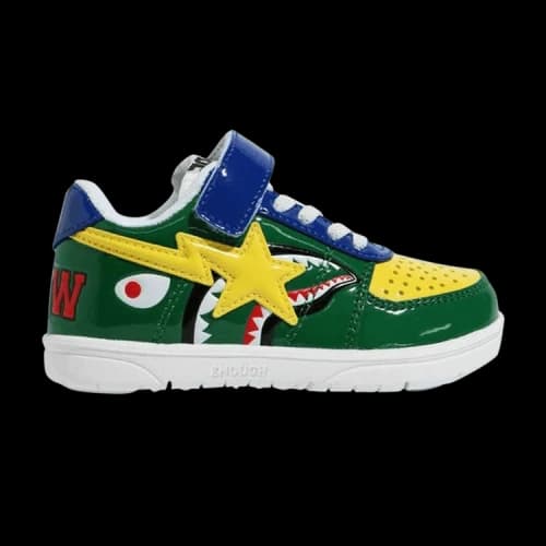 Bapesta Low Kids 'Green Shark Face'