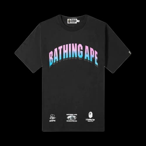 BAPE Gradient College Relaxed Tee 'Black'
