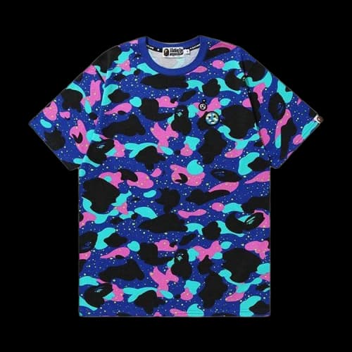 BAPE x Kid Cudi Camo Tee 'Navy'