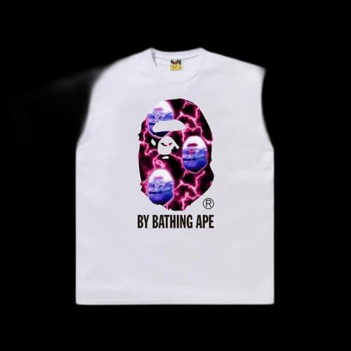 BAPE Lightning By Bathing Relaxed Fit Tee 'White/Black'