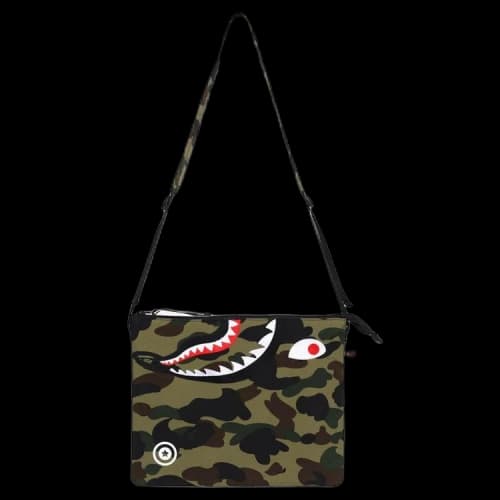 BAPE 1st Camo Shark Crossbody Bag 'Green'