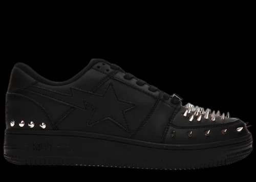 A Bathing Ape Bape Sta Low Black Gold Studded