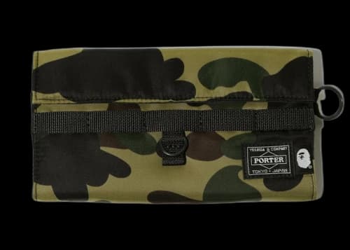 BAPE x Porter 1st Camo Long Wallet (SS22) Green