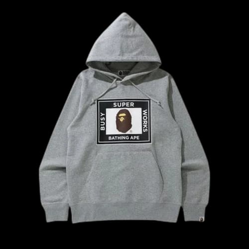 BAPE Super Busy Works Pullover Hoodie 'Grey'