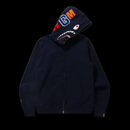 BAPE Shark Full Zip Hoodie 'Navy'