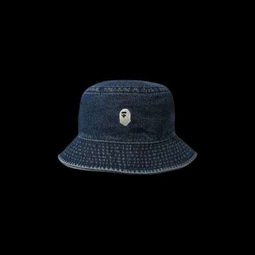 BAPE One Point Denim Bucket Hat 'Indigo'