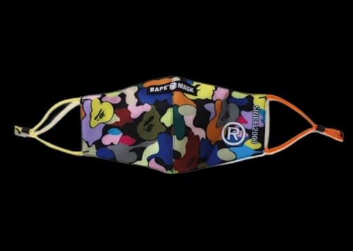 BAPE A Bathing Ape Multi Camo Mask Black