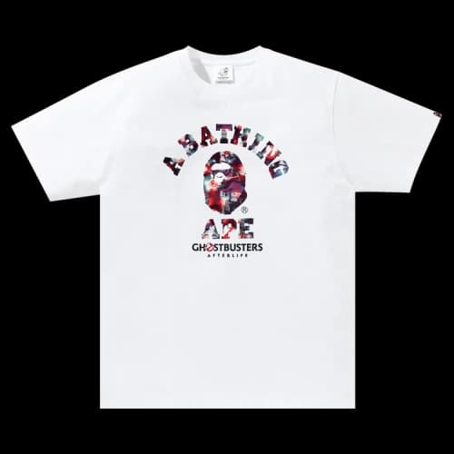 BAPE x Ghostbusters Camo College Tee 'White'