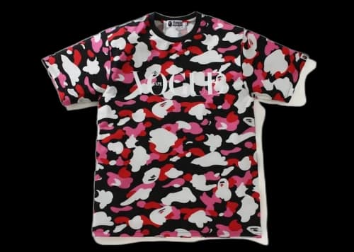 BAPE x VOGUE ABC Camo Tee Black Pink White