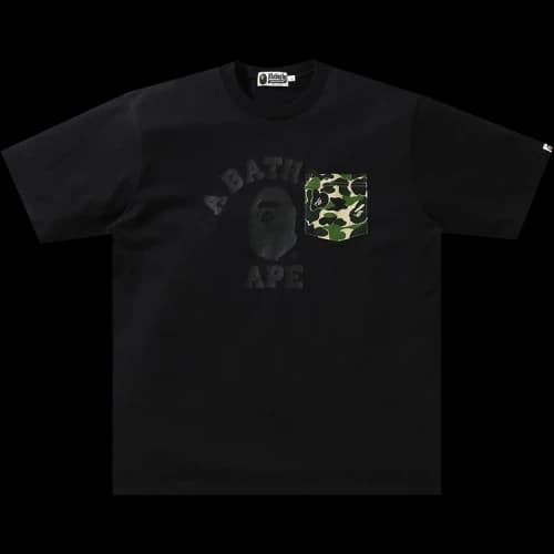 BAPE ABC Camo College Relaxed Pocket Tee 'Black'