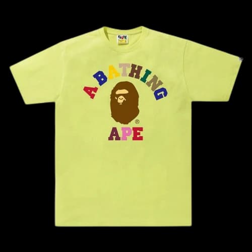 BAPE Colors College Tee 'Green'