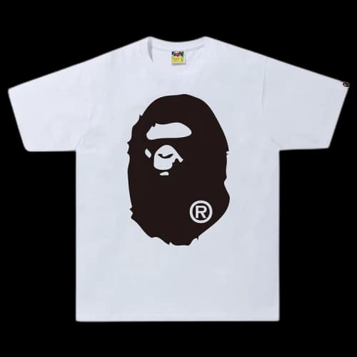 BAPE Bicolor Big Ape Head Tee 'White'