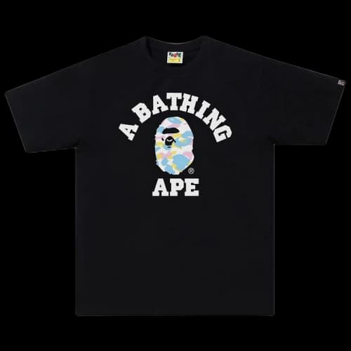 BAPE New Multi Camo College Tee 'Black'