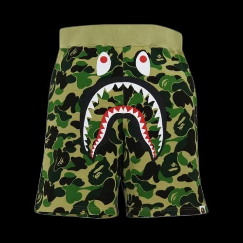 BAPE Big ABC Camo Shark Sweat Shorts 'Green'