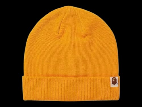 BAPE A Bathing Ape 2Way Knit Cap Yellow