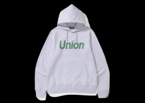 BAPE x Union 30th Anniversary Pullover Hoodie Grey