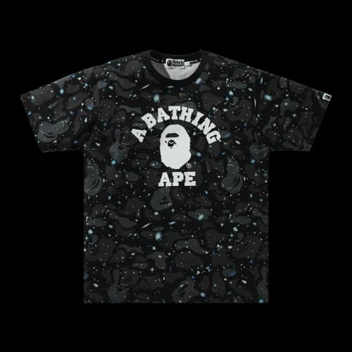 BAPE Space Camo College Tee 'Black'