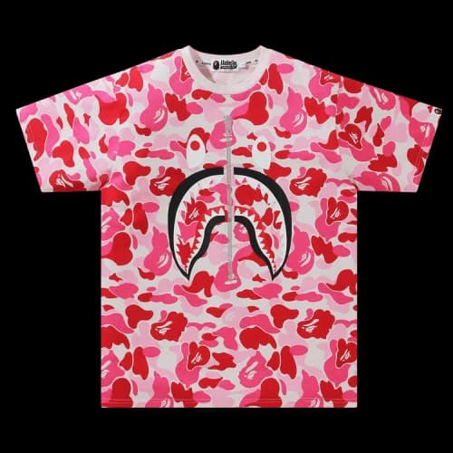 BAPE Big ABC Camo Shark Tee 'Pink'