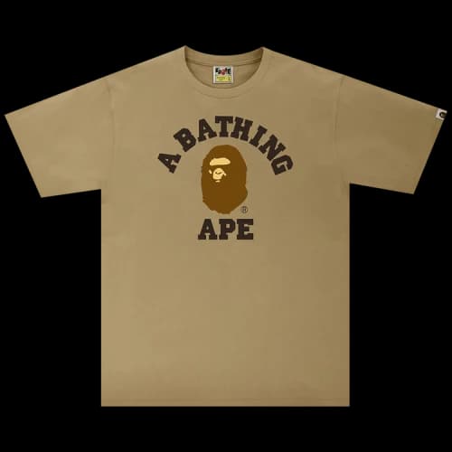 BAPE College Tee 'Beige'