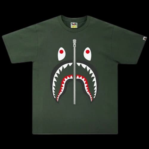 BAPE Shark Tee 'Olive Drab'