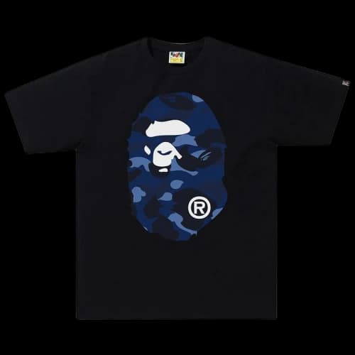 BAPE Color Camo Big Ape Head Tee 'Black/Navy'