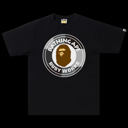 BAPE Color Block Busy Works Tee 'Black'