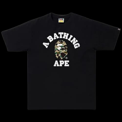 BAPE Sta Camo College Tee 'Black/Yellow'