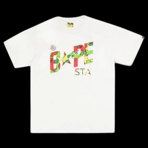 BAPE STA Camo Bapesta Logo Tee 'White/Multicolor'
