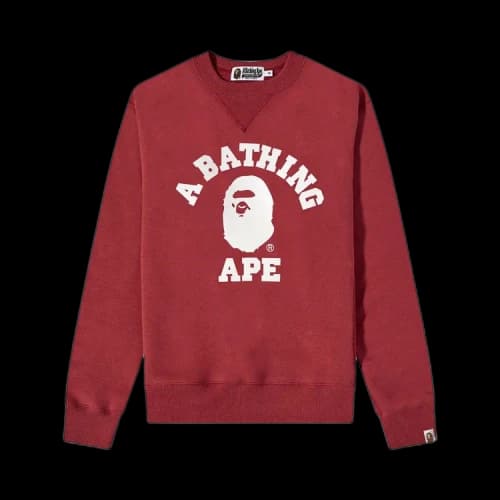 BAPE College Crew Sweat 'Burgundy'