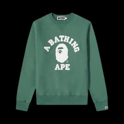 BAPE College Crew Sweat 'Green'