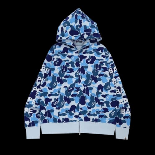 BAPE Big ABC Camo Relaxed Fit Full Zip Hoodie 'Blue'