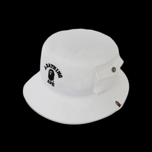 BAPE College Pocket Bucket Hat 'White'