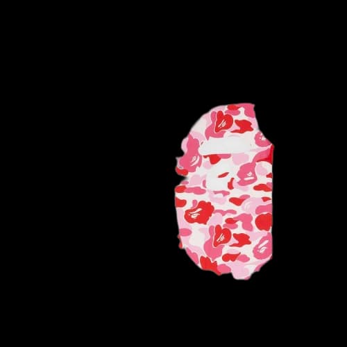 BAPE ABC Side Big Ape Head Tee 'White/Pink'