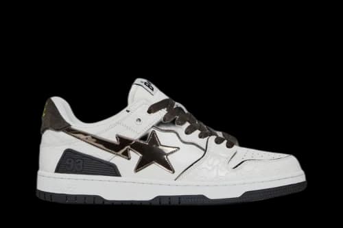 BAPE Sk8 Sta 'White Metallic Silver'