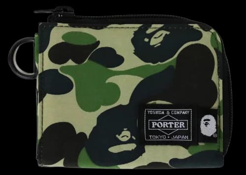 BAPE x Porter ABC Camo Mini Wallet Green